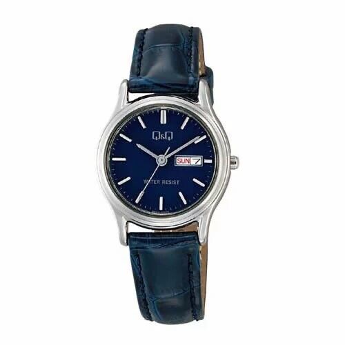 CITIZEN Q & Q A205-302 Navy Dial Day/Date Analog Quartz Womens Watch New Japan