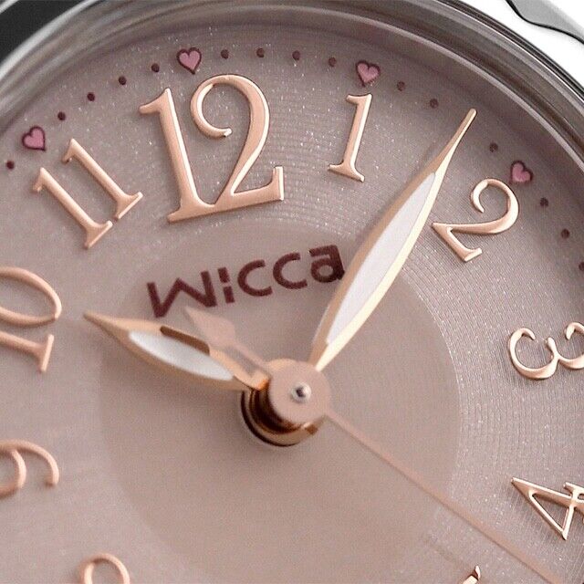 CITIZEN WICCA KH9-914-91 Pink Analog Solar Tech Womens Watch New Japan