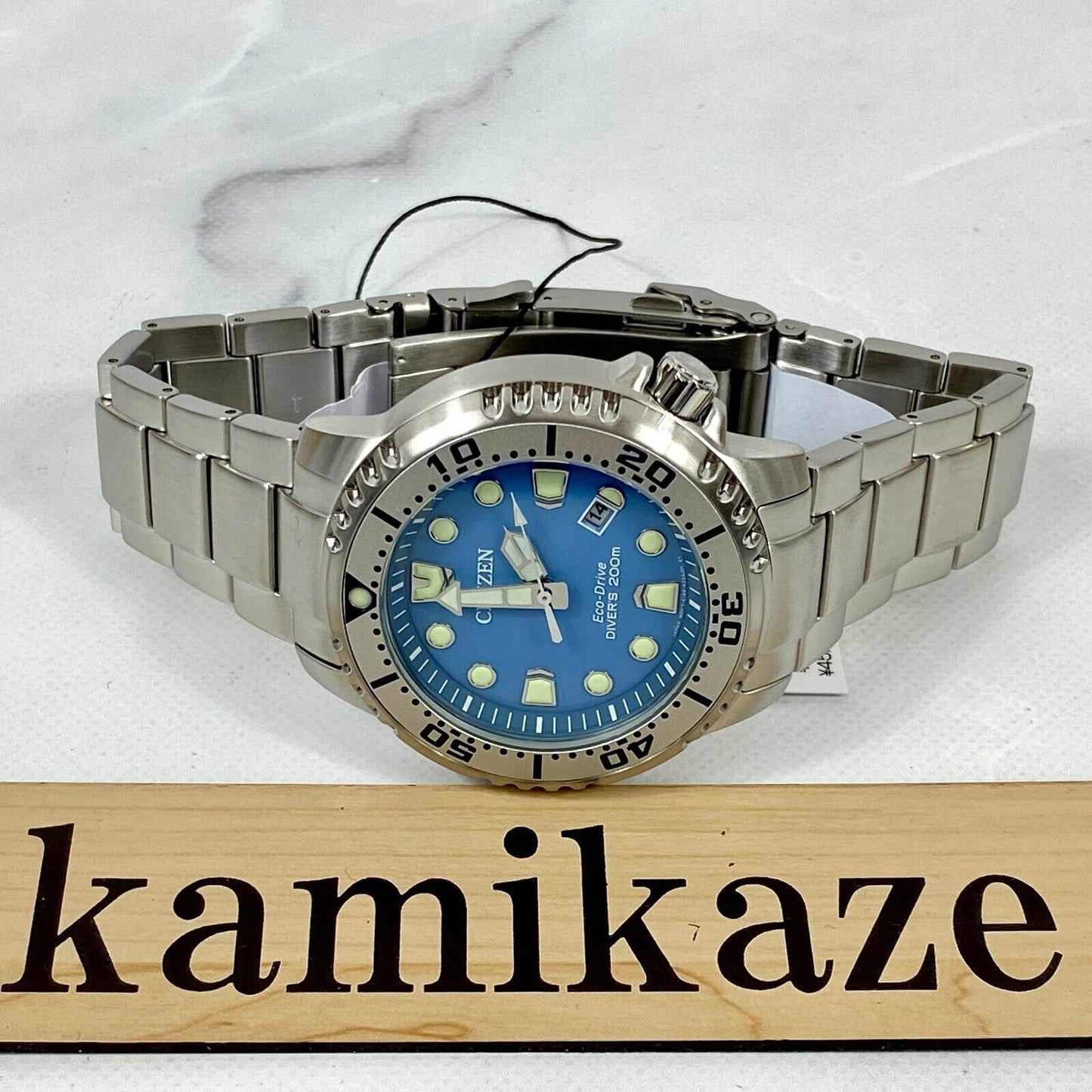 Citizen BN0165-55L Promaster Diver Eco Drive Blue Silver Mens Solar Watch New