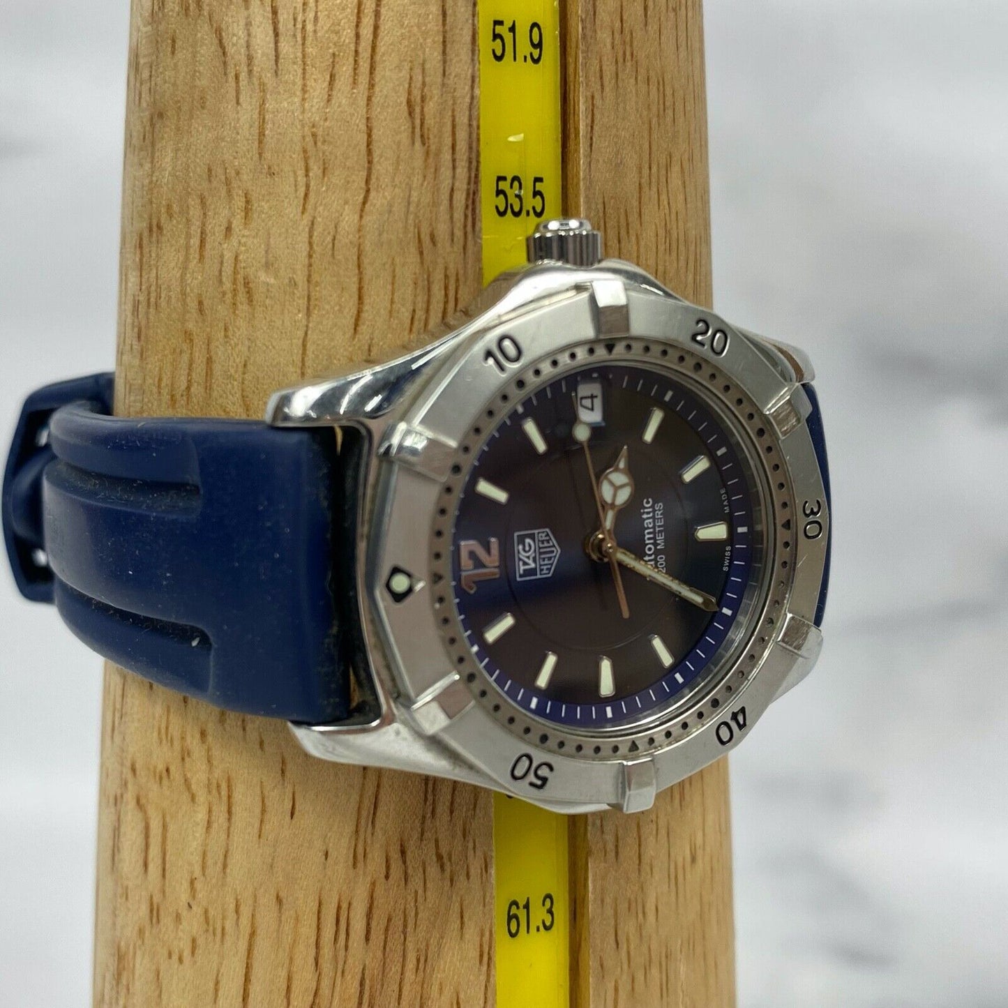TAG Heuer WK2117 Swiss Made Blue Date Automatic Mens Watch Vintage Excellent