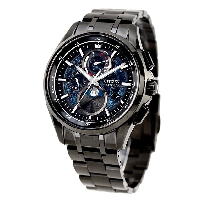 CITIZEN ATTESA HAKUTO-R Limited BY1008-67L Moo Phase Solar Mens Watch New Japan