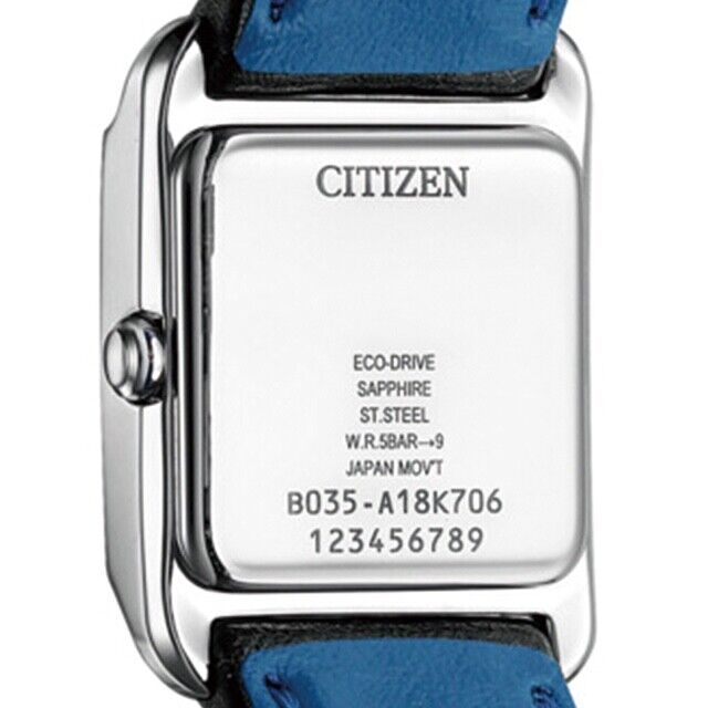 CITIZEN L EW5600-10E Square Analog Eco-Drive Solar Womens Watch New Japan