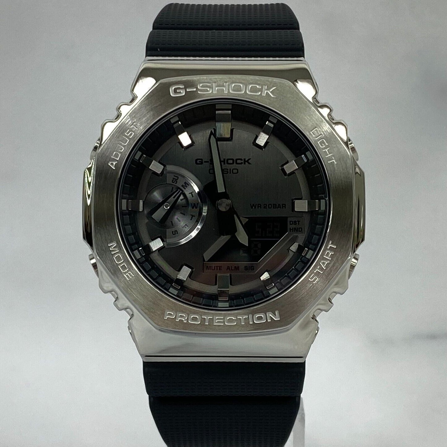 CASIO G-Shock GM-2100-1AJF Gray Silver Digital Chrono Mens Watch New From Japan