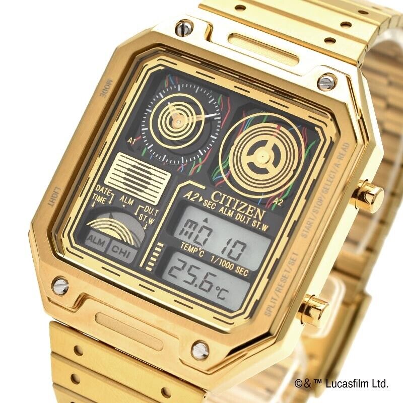 CITIZEN Record Label STAR WARS C-3PO JG2123-59E Quartz Mens Watch New Japan