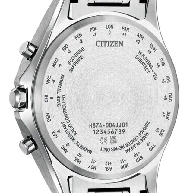 CITIZEN EXCEED BY1020-61E Titanium Moon Phase Analog Solar Mens Watch New Japan