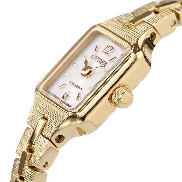 CITIZEN Kii: EG2042-50A Gold Analog Eco-Drive Solar Womens Watch New Japan