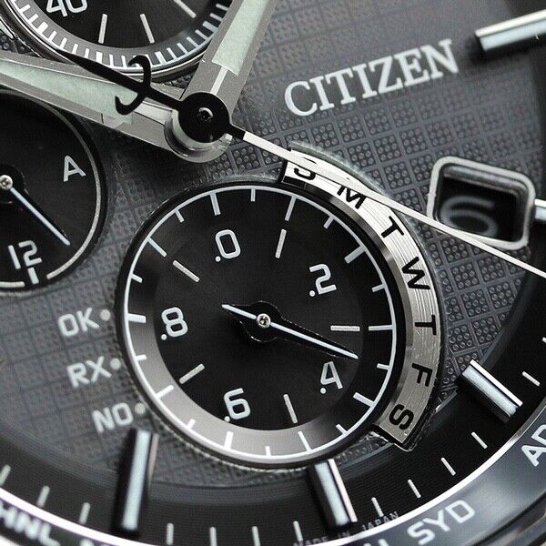 CITIZEN ATTESA AT8044-56E Titanium Analog Eco-Drive Solar Mens Watch New Japan