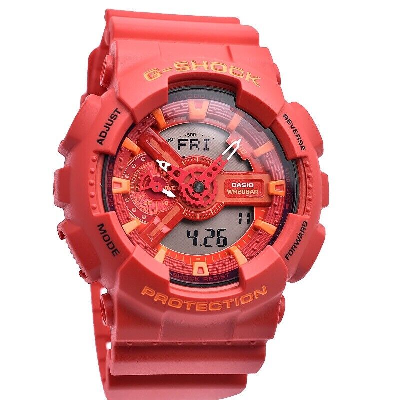 CASIO G-SHOCK GA-110AC-4AJF Red Analog/Digital Quartz Mens Watch New Japan