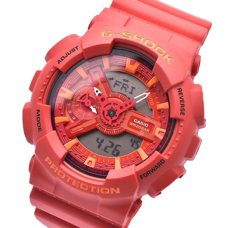 CASIO G-SHOCK GA-110AC-4AJF Red Analog/Digital Quartz Mens Watch New Japan