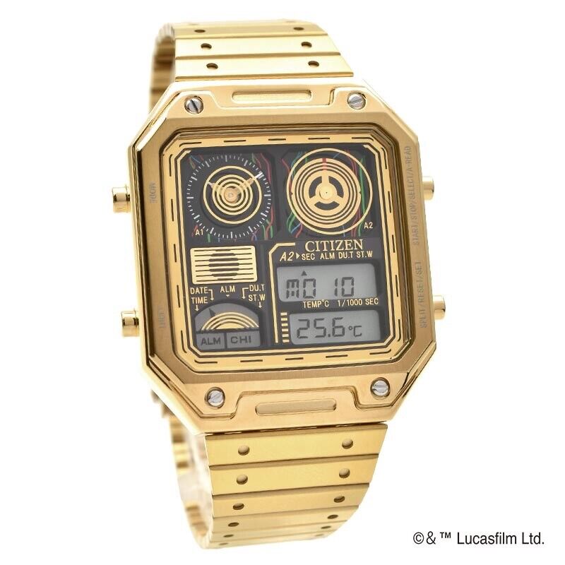 CITIZEN Record Label STAR WARS C-3PO JG2123-59E Quartz Mens Watch New Japan