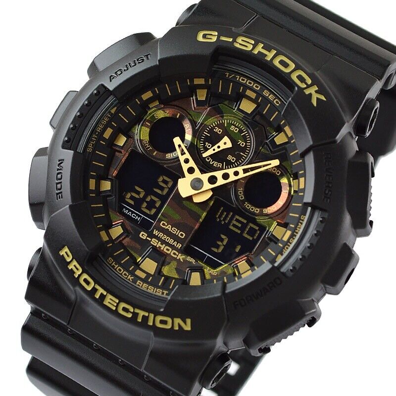 CASIO G-SHOCK GA-100CF-1A9JF Camouflage Ana/Digi Quartz Mens Watch New Japan