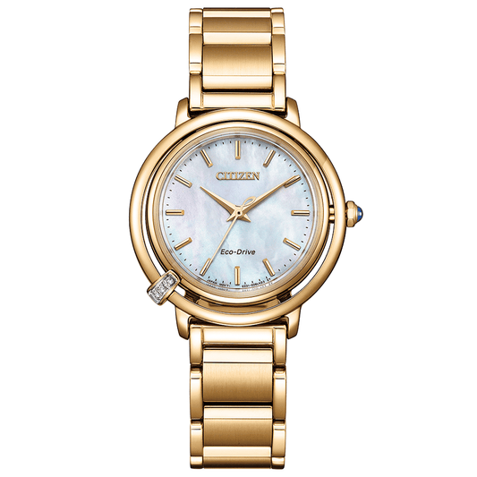 CITIZEN L ARCLY Collection EM109361D EcoDrive Solar Womens Watch New Japan