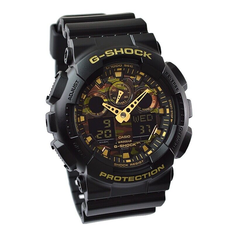 CASIO G-SHOCK GA-100CF-1A9JF Camouflage Ana/Digi Quartz Mens Watch New Japan