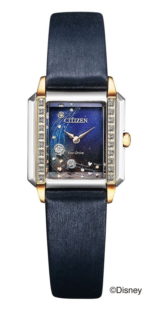 CITIZEN SQUARE Disney Fantasia EG7065-06L Eco-Drive Solar Womens Watch New Japan