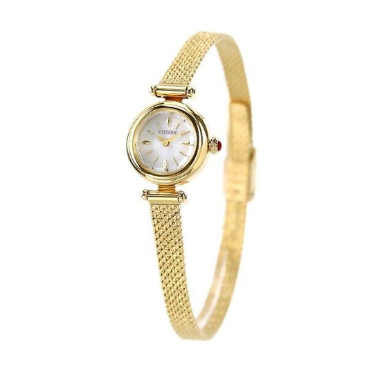 CITIZEN Kii EG708355A Gold Analog EcoDrive Solar Womens Watch New Japan