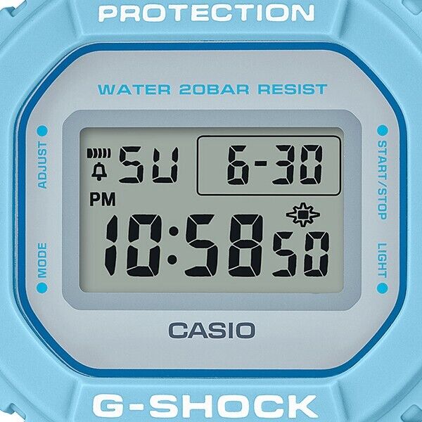 CASIO G-Shock DW-5600SC-2JF Blue Digital EL Light 200M Unisex Watch New