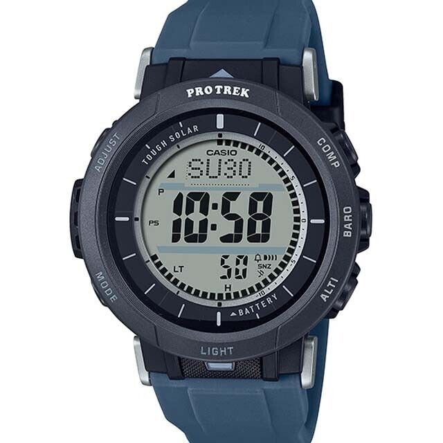 CASIO PRO TREK PRG-30-2JF Triple Sensor Solar Digital LED Mens Watch New