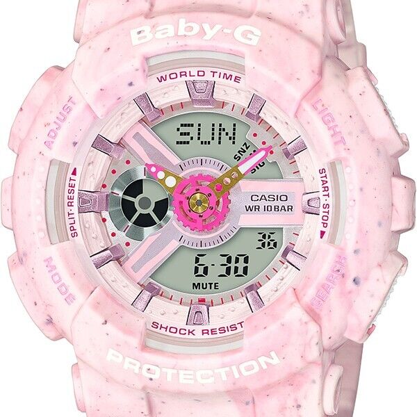 CASIO BABY-G BA-110PI-4AJF Pink Ice Cream Pastel Analog Digital Womens Watch New