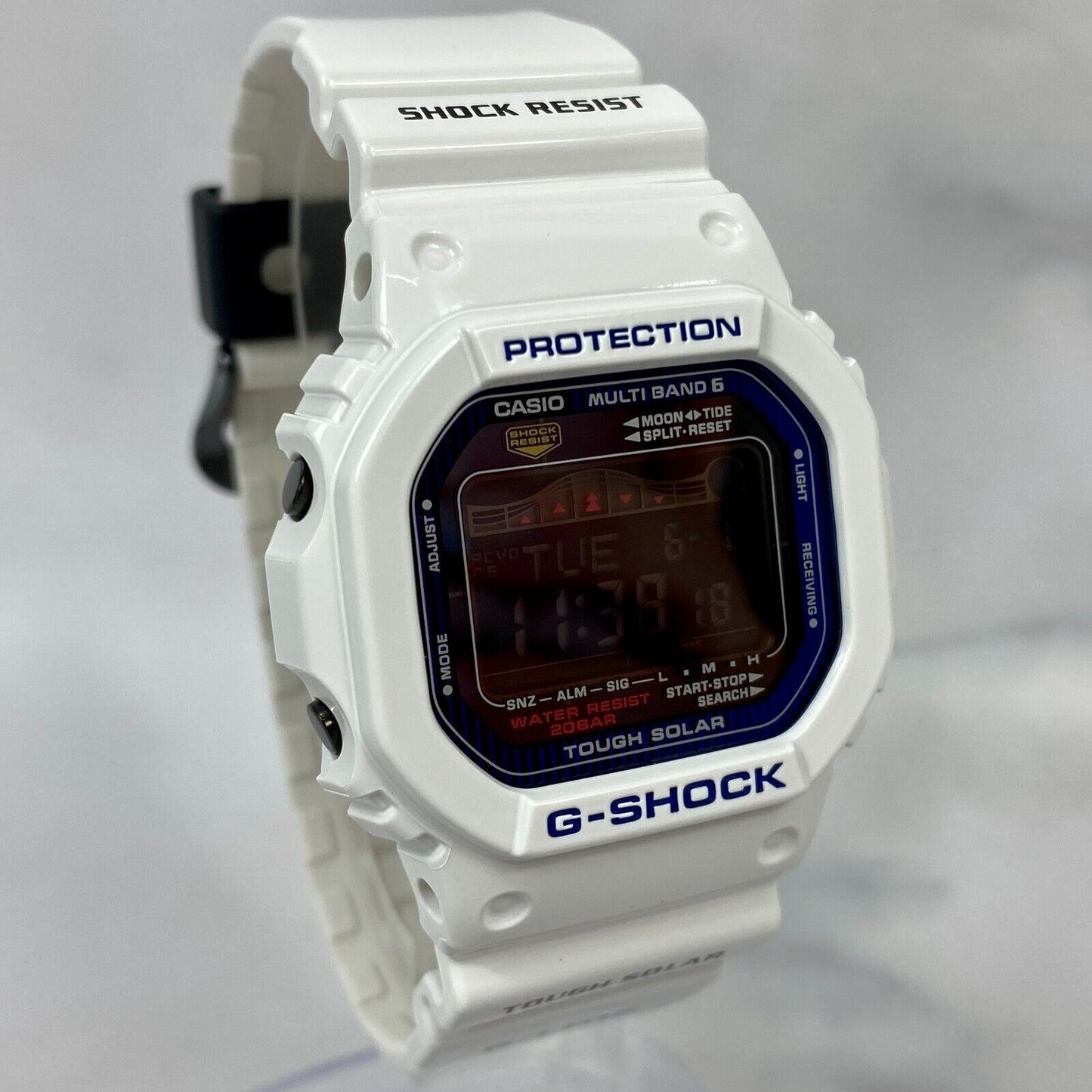 Casio G-Shock GWX-5600C-7JF G-LIDE White Tough Solar Radio Atomic Mens Watch New