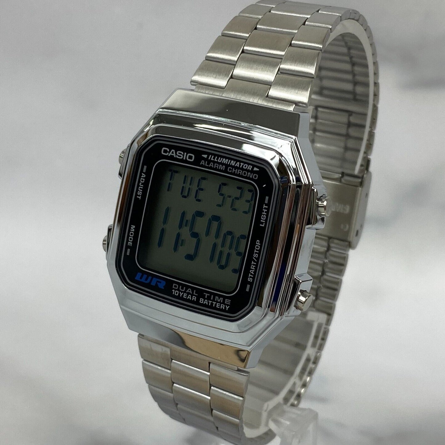 CASiO A178WA-1AJH Casio Collection Digital Mens Watch Silver From Japan New