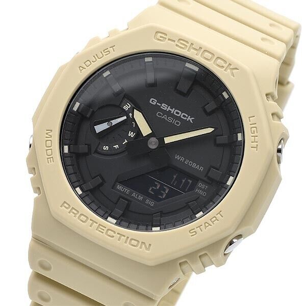 CASIO G-Shock GA-2100-5AJF Beige Black Quartz Analog Digital 21s Mens Watch New