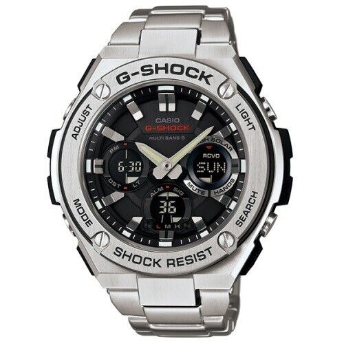 CASIO G-Shock GST-W110D-1AJF G-STEEL Solar Atomic Radio Silver Mens Watch New