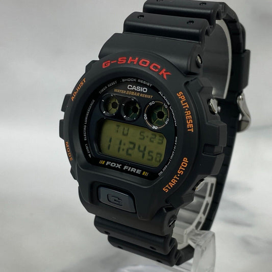 CASIO G-Shock DW-6900B-9 STANDARD FOX FIRE Black Chrono Digital Mens Watch New