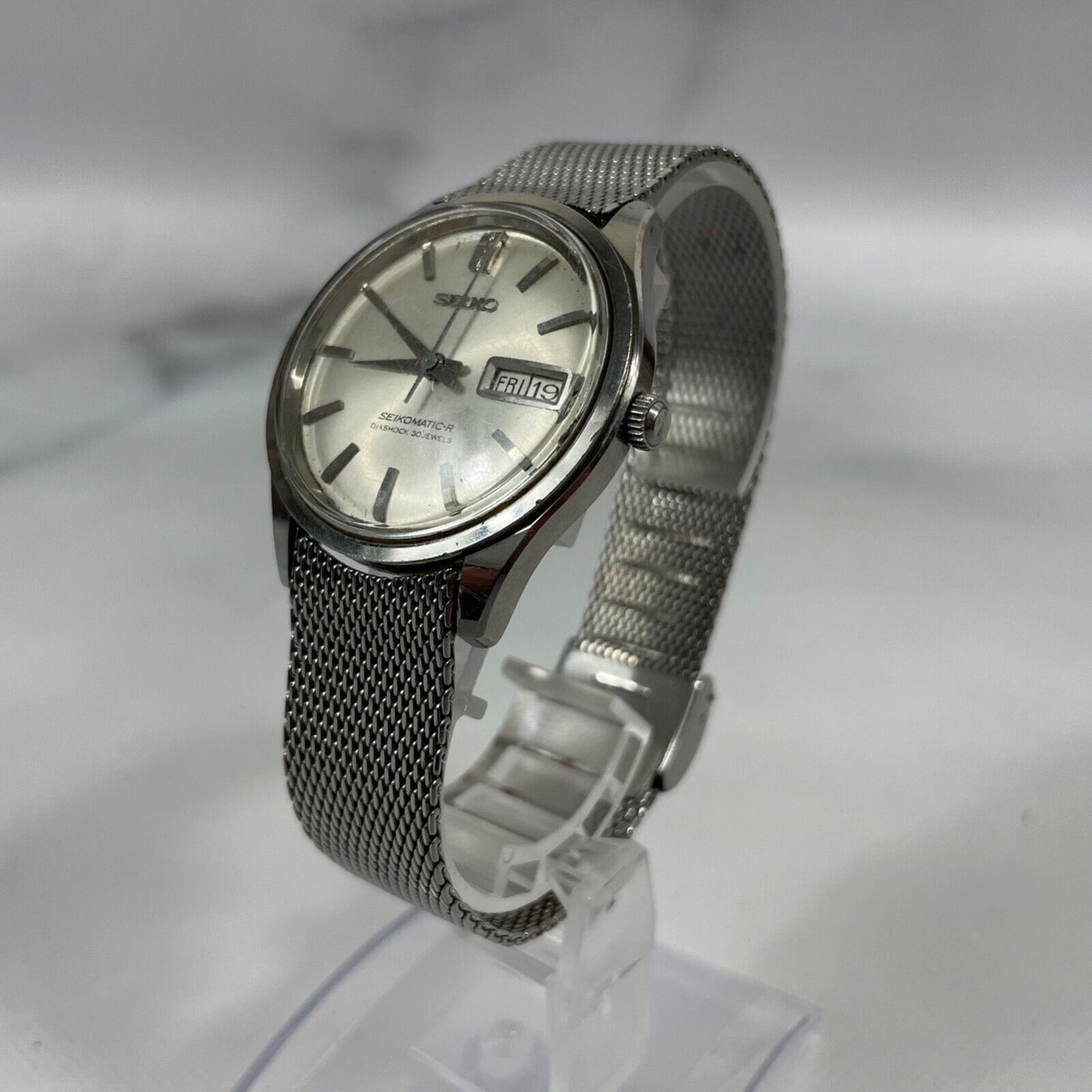 SEIKO SEIKOMATIC-R 8306-8000 Analog 30J Automatic Mens Watch Vintage Excellent