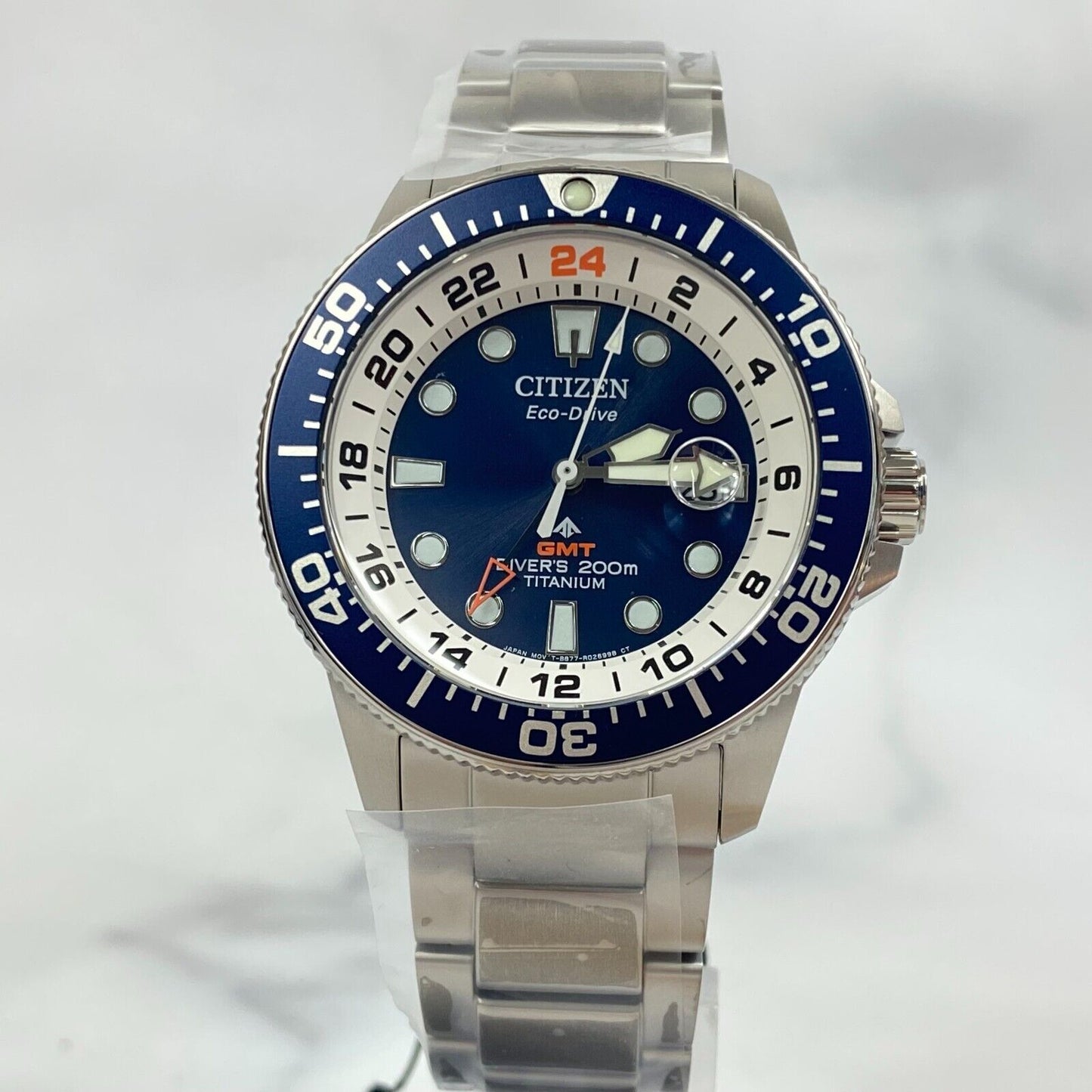 Citizen BJ7111-86L PROMASTER Marine Eco-Drive Solar Day Blue Mens Watch New