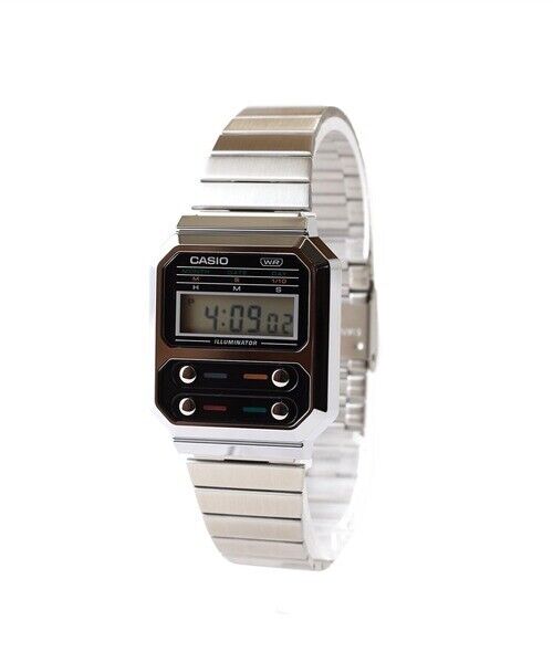 CASIO Standard A100WE-1AJF Metal Day/Date Digital Quartz Mens Watch New Japan