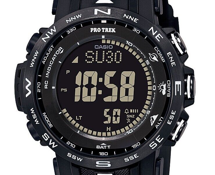 CASIO PROTREK PRW-30Y-1BJF 2020s Black Digital Radio Solar Mens Watch New