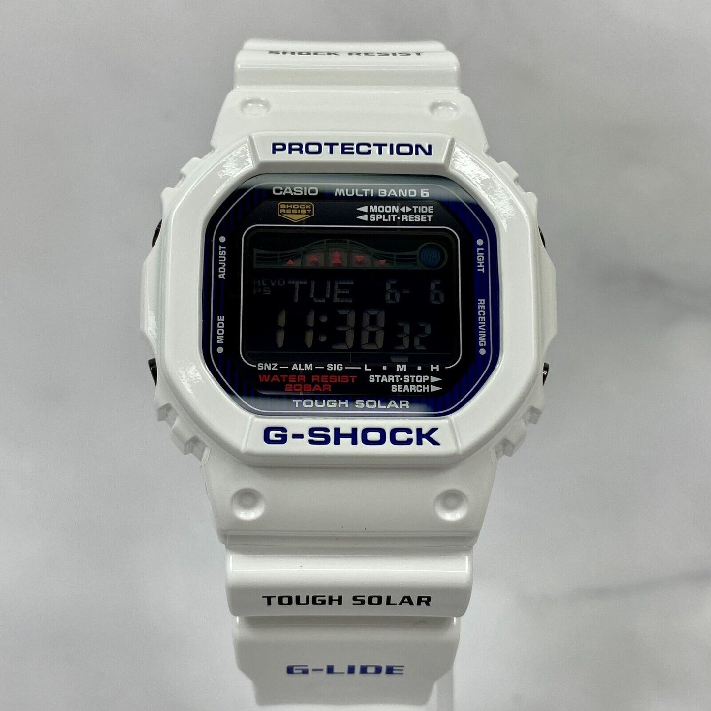 Casio G-Shock GWX-5600C-7JF G-LIDE White Tough Solar Radio Atomic Mens Watch New