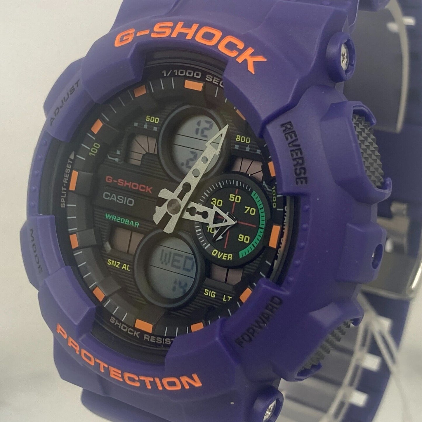 CASIO G-SHOCK GA-140-6A Purple Analog Digital Quartz Mens Watch New Japan