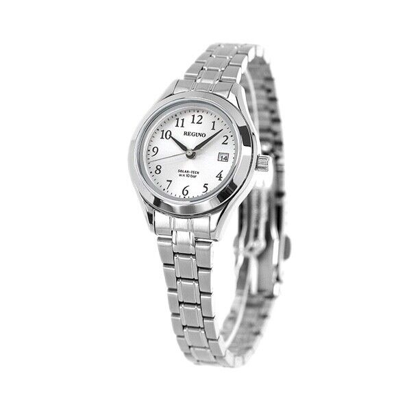 CITIZEN REGUNO KM4-112-91 Silver Date Analog Solar Womens Watch New Japan