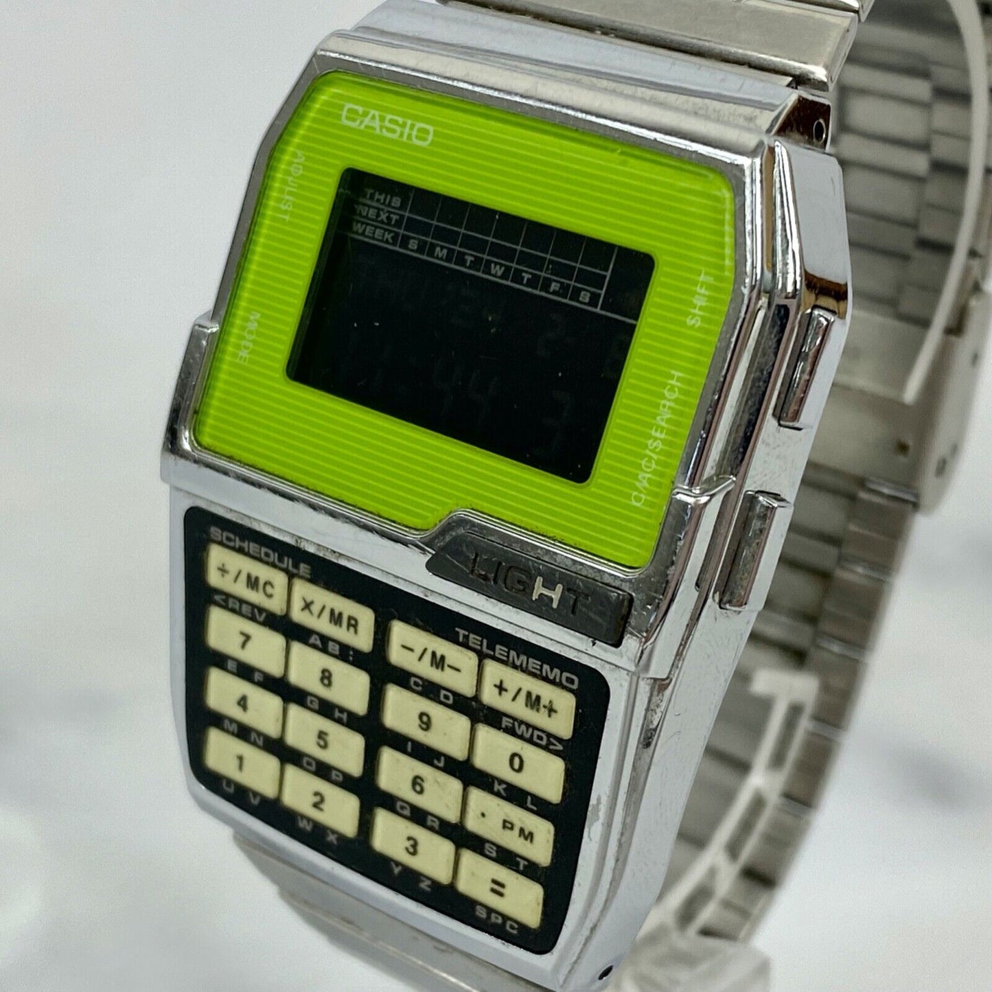 CASIO DBC-1500 Data Bank Digital Calculator Quartz Mens Watch Vintage Excellent