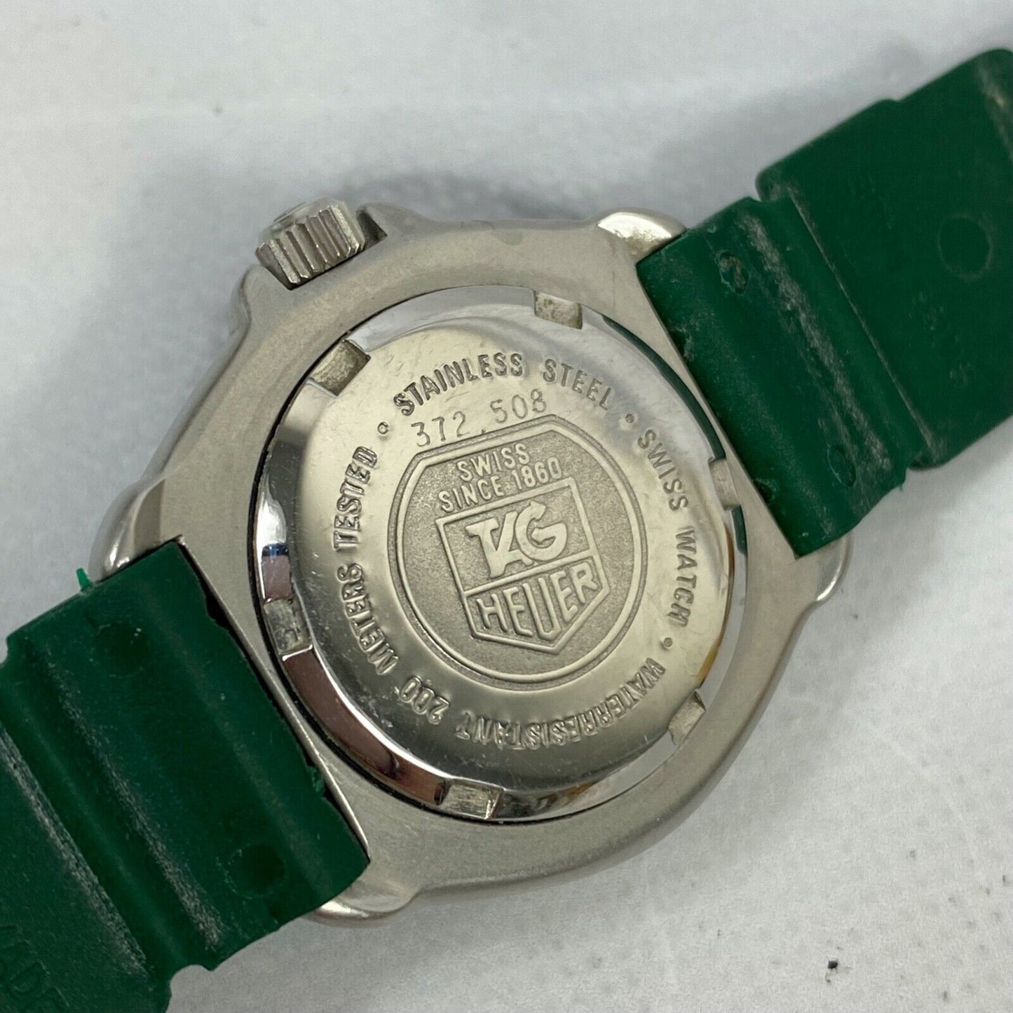 TAG Heuer Formula1 372.508 Professional Green Women Watch Rare Vintage Excellent