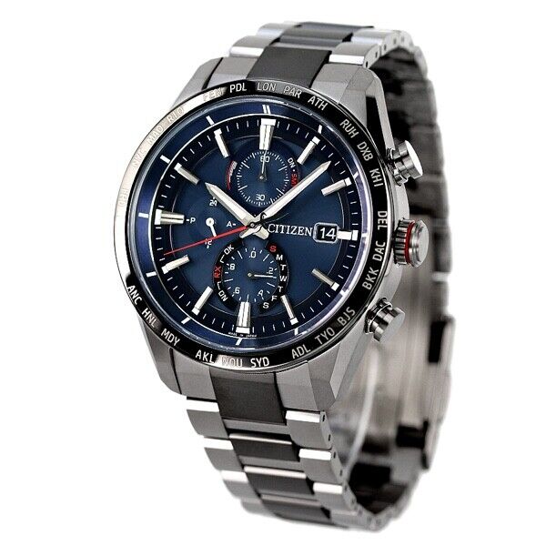 CITIZEN ATTESA AT8186-51L Titanium Day/Date Eco-Drive Solar Mens Watch New Japan