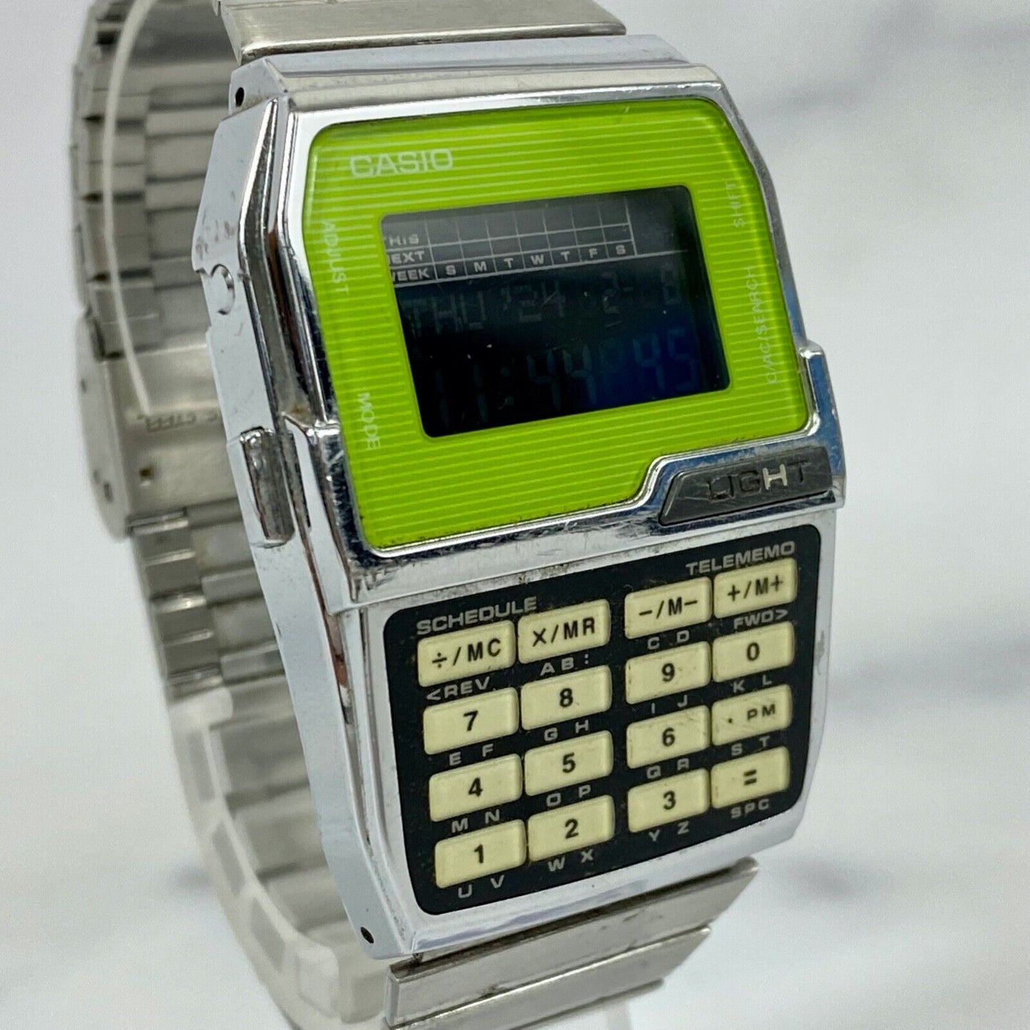 CASIO DBC-1500 Data Bank Digital Calculator Quartz Mens Watch Vintage Excellent