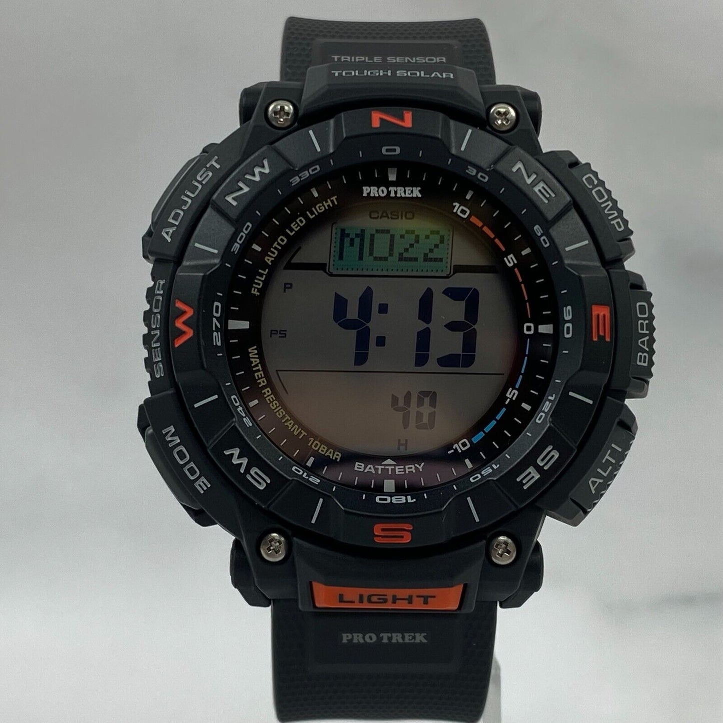 CASIO PRO TREK PRG-340-1JF Tough Solar Compass Outdoor Digital Men Watch New