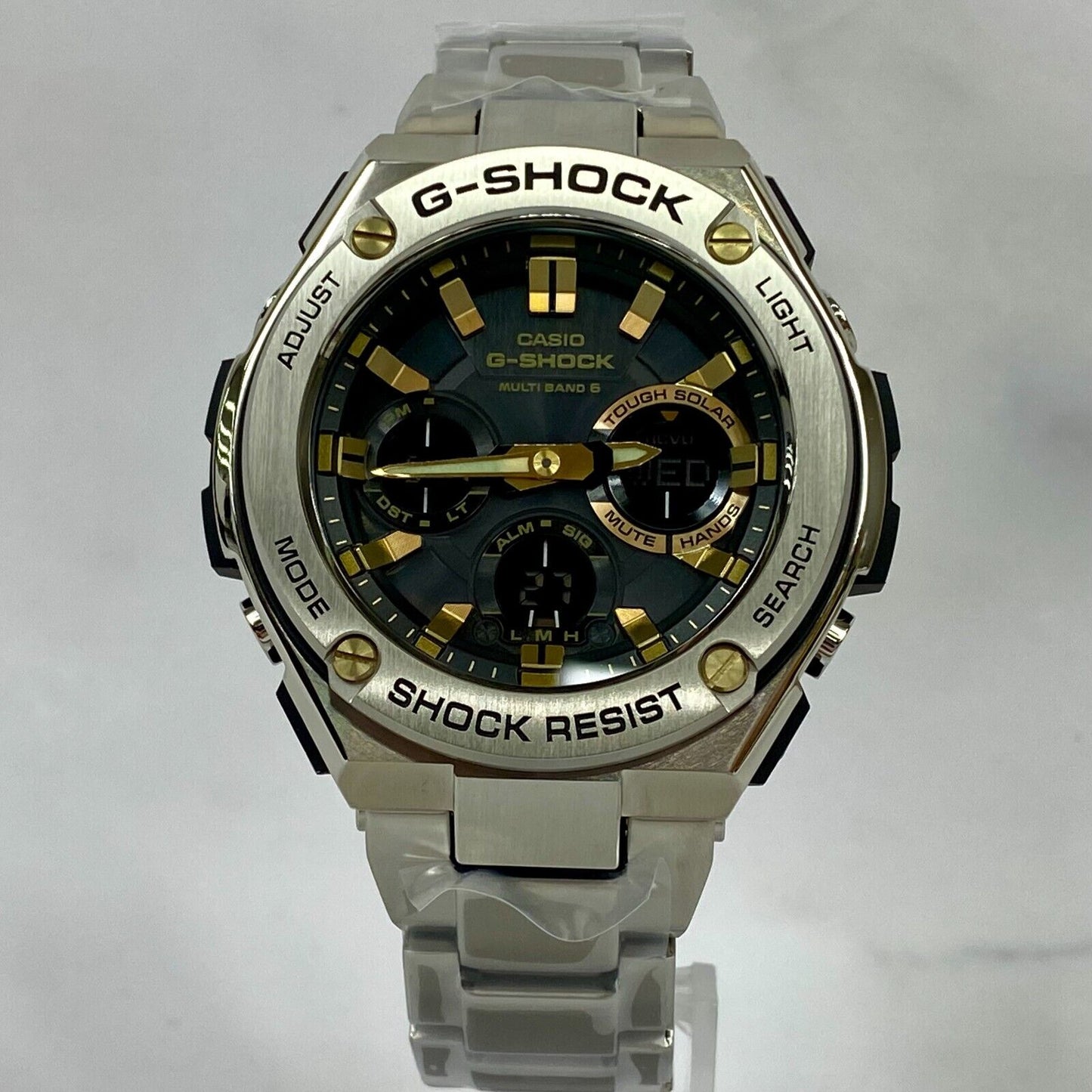 CASIO G-Shock G-STEEL GST-W110D-1A9JF Solar Radio Silver Gold Mens Watch New