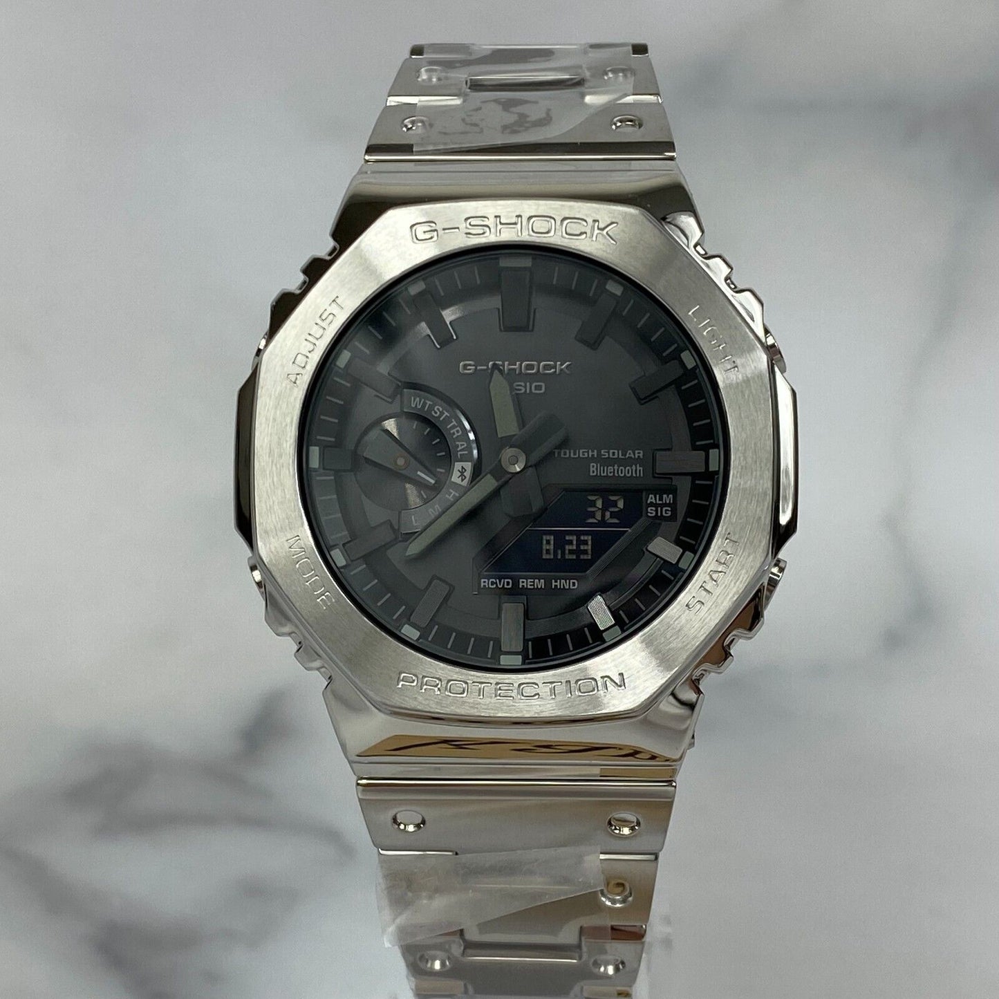 CASIO G-Shock GM-B2100D-1AJF Solar Mobile Link Bluetooth Silver Mens Watch New