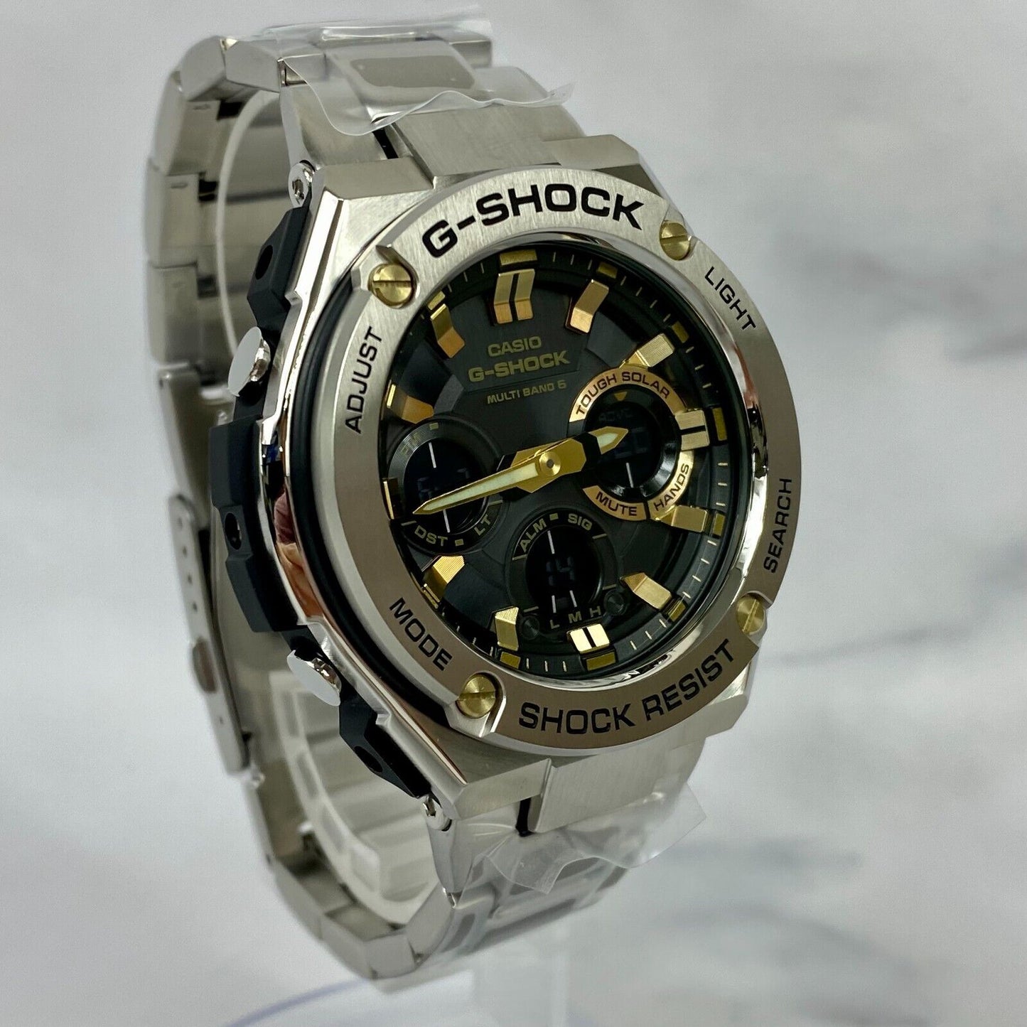 CASIO G-Shock G-STEEL GST-W110D-1A9JF Solar Radio Silver Gold Mens Watch New