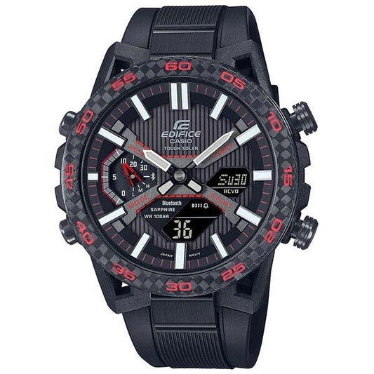 CASIO EDIFICE ECB-2000YPB-1AJF Black Mobile Link Bluetooth Solar Mens Watch New