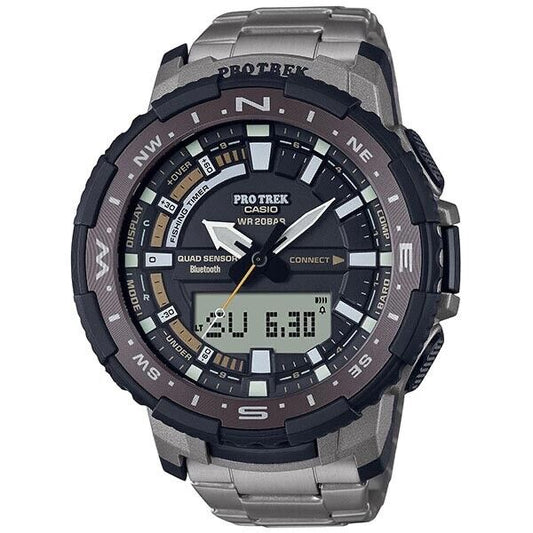 CASIO PRO TREK PRT-B70T-7JF TitaniumBand Bluetooth Quartz Mens Watch New Japan