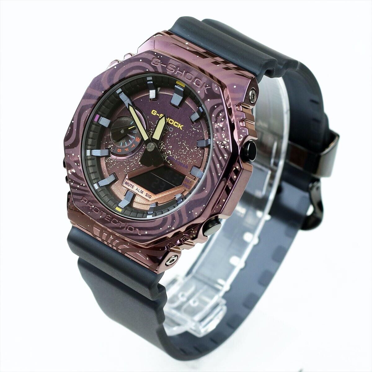 CASIO G-SHOCK GM-2100MWG-1AJR MilkyWay Purple Metal Quartz Mens Watch New Japan