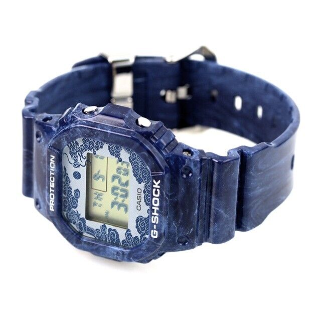 CASIO G-Shock DW-5600BWP-2 2DR Quartz Blue White Digital 200M Mens Watch New