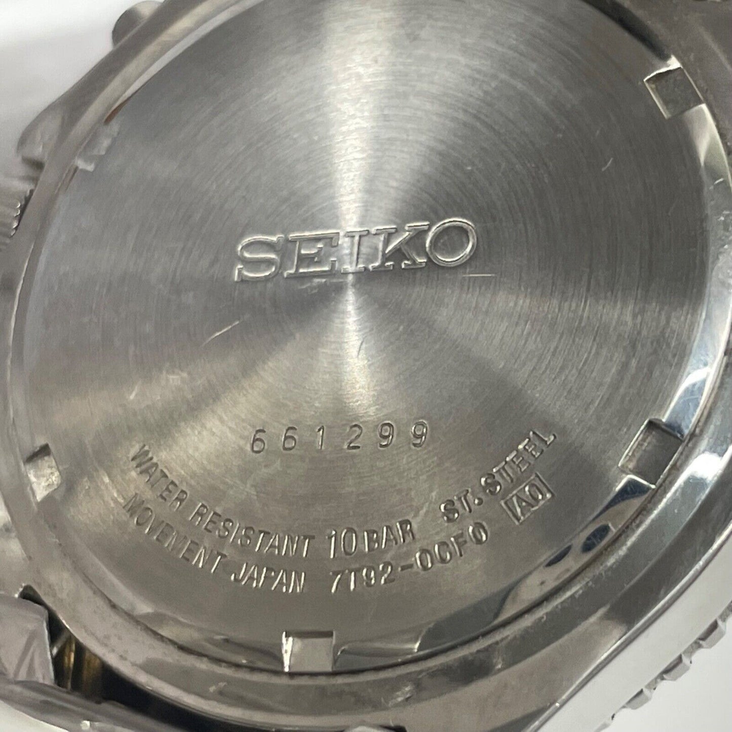 SEIKO Chronograph 7T92-0CF0 Pilot Analog Quartz Mens Watch Vintage Excellent