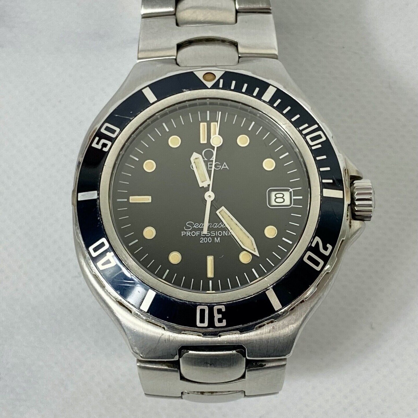 OMEGA Seamaster Professional 2850.50 Date Quartz Mens Watch Vintage Excellent