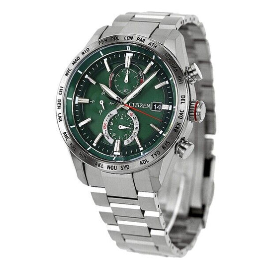 CITIZEN ATTESA AT8181-63W Titanium Day/Date Eco-Drive Solar Mens Watch New Japan