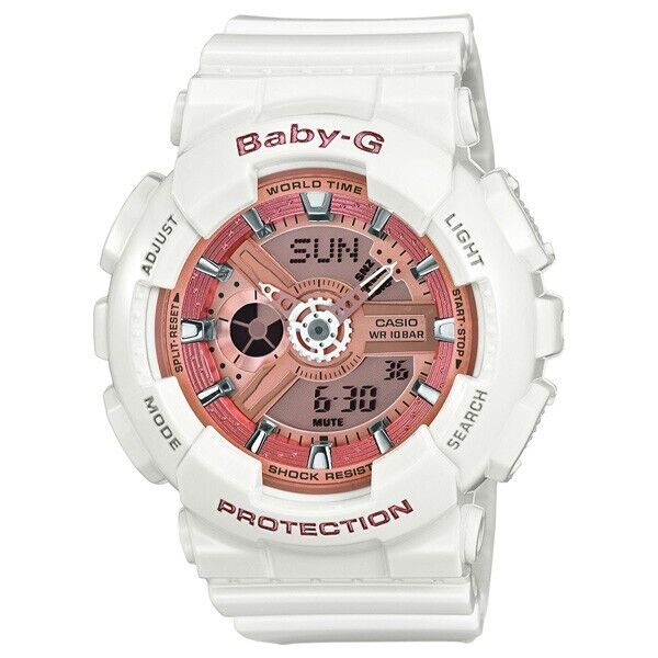 CASIO BABY-G BA-110-7A1JF BA-110 Series Pink Analog Digital Womens Watch New